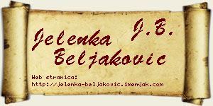 Jelenka Beljaković vizit kartica